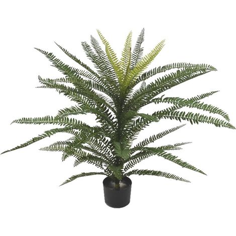 75cm Fire Retardant Plastic Boston Fern Plant with 49 Leaves