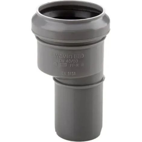 Riduzione Eccentrica Per Tubi Di Scarico Wavin Incollaggio / Innesto Femmina ø 50 Mm / Maschio ø 40 Mm