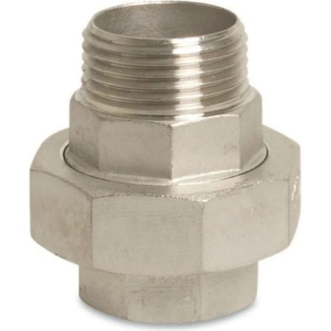 Accesorio de rosca de acero inoxidable Unión 3/4" IG x 3/4" AG Tipo cónico
