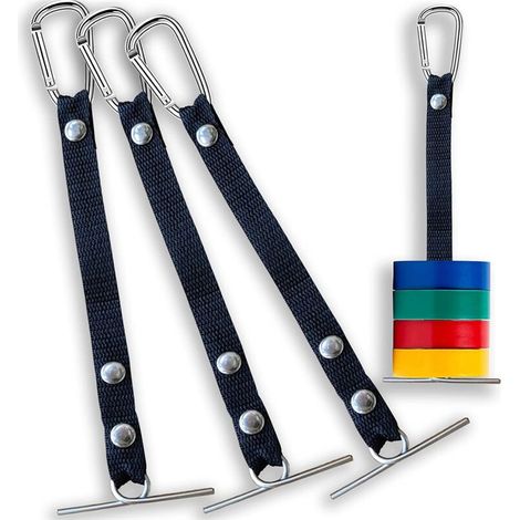 Juego de 4 soportes ajustables negros para cinta métrica Fallingstar para cinturones de herramientas, 6,1 cm (2,4 pulgadas) de ancho. (1/4)