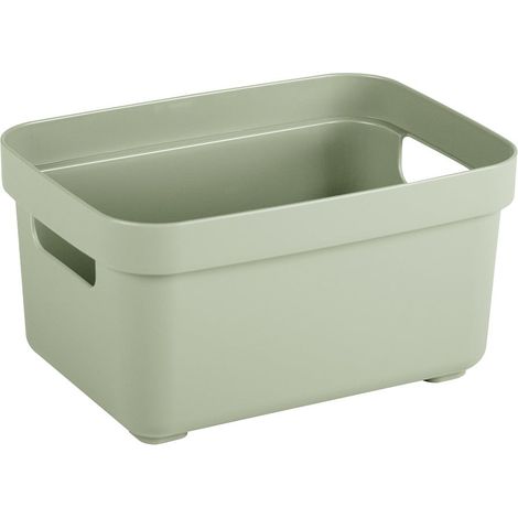Sunware Aufbewahrungsbox Sigma Home mit Griffen 18 x 13 cm 2,5 L hellgrün (1/2)