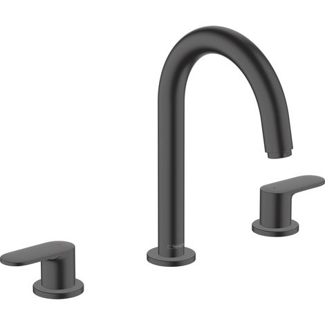 Hansgrohe Vernis Blend - Mitigeur de lavabo avec vidage, installation 3 trous, noir mat 71553670 (1/7)