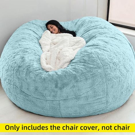 Housse de chaise en forme de sac de haricots, en éponge, pour la maison, Double chambre à coucher, balcon, grand canapé rond, doux et moelleux, sans remplissage uniquement (1/5)
