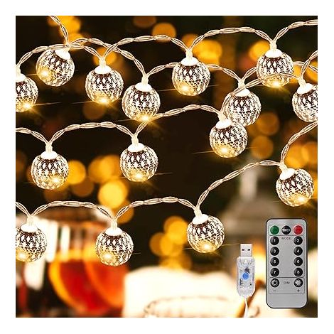 Guirlande lumineuse LED, télécommande, USB, pour la décoration de la maison, les fêtes, le jardin et les événements.-AquaForge (1/5)