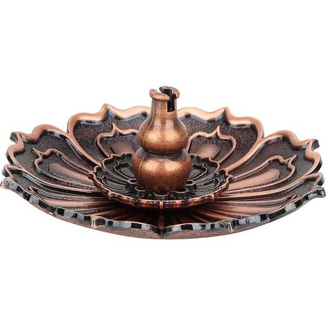 Socle pour brûleur d'encens Mini Lotus Stick - Bronze rouge (1/5)