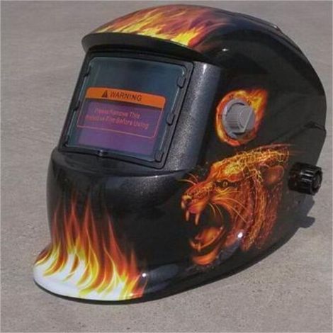 ZOLGINAH Casque de Soudure Automatique - Masque de Soudure avec 2 Lentilles et 2 Capteurs de filtre à ombre réglables DIN9-13 pour le soudage à l'arc de MIG TIG MAG [Classe énergétique A+++] (1/5)