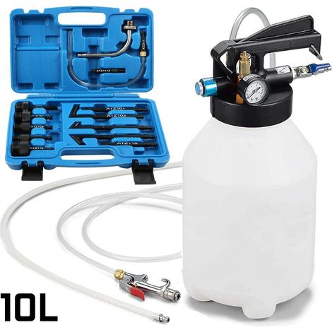 BOMBA NEUMATICA PARA CAMBIO DE ACEITE SISTEMAS DE TRANSMISION CON 13 ADAPTADORES ATF, 10 litros (1/5)