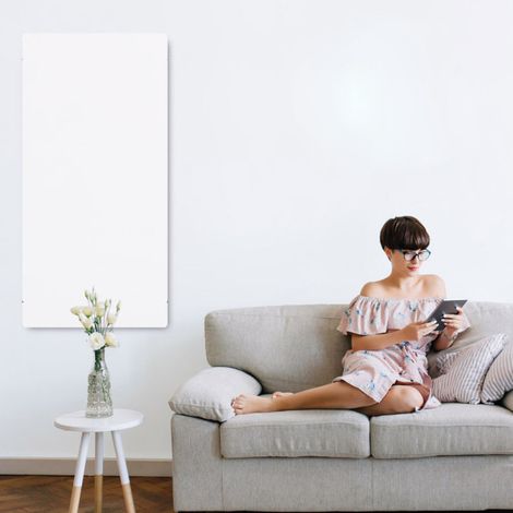 Radiateur à inertie TACTILO Vertical Blanc Quartz 1300W - Valderoma BZ13VEA (1/5)