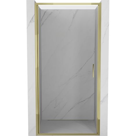 Mexen Exo puerta de ducha abatible 100 cm, transparente, dorada - 817-100-000-50-00 (1/5)