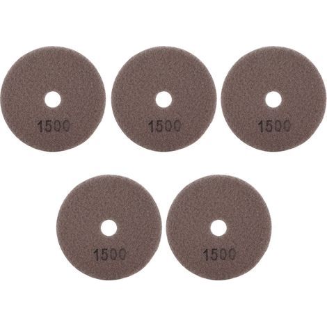 5 Pièces 4in Tampons de Polissage Humides Doux Disque de Meulage Humide Polissage de Polissage pour Granit Pierre Béton Marbre((1500 Grits)) (1/5)