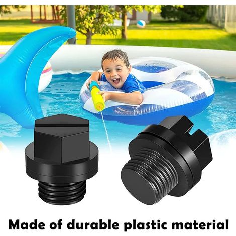 Lot de 10 Bouchons de vidange pour Piscine, pièces de Pompe de Piscine, Bouchons de vidange avec Joints Volume 1/4in Bouchon de Piscine (1/2)