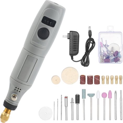 [JAMAIS UTILISÉ]Kit d'outil rotatif portable, mini meuleuse électrique, outil de polissage haute vitesse 18 000 tr/min avec plusieurs accessoires pour la sculpture sur bois, la fabrication de bijoux e (1/5)