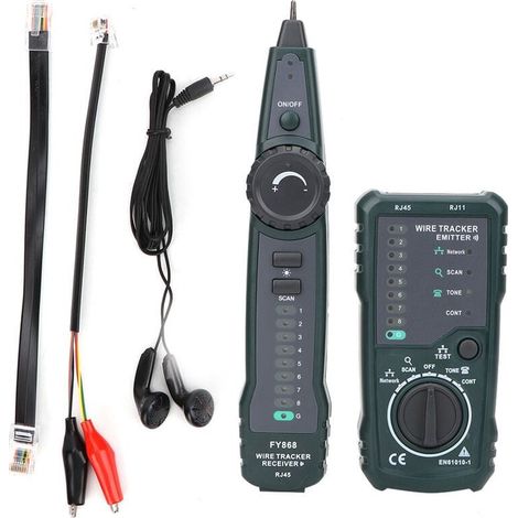 Online Store Traqueur de Fil Multifonctionnel, Testeur de Câble de Réseau Téléphonique FY868 RJ45 RJ11 Kit de Traqueur de Fil de Réseau Local Localisateur de Ligne (1/4)