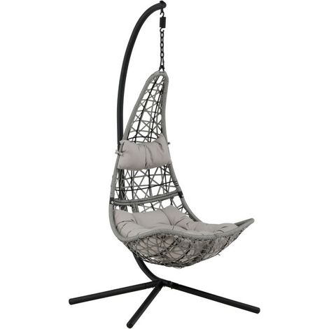 Chaise Suspendue "Edinburgh" 205cm Gris (1/5)