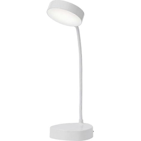 Lampe de table LED blanche avec veilleuse intégrée, lampe de bureau à col de cygne, lampe de table LED (1/2)