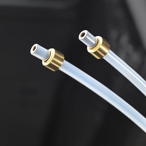 Lot de 3 tuyaux à eau pour machine à expresso - Tuyau en silicone avec manchons en cuivre - 300 mm (1/5)