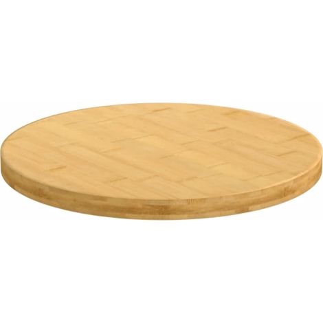 Dessus de table,Plateau de table,Dessus de bureau Ø40x2,5 cm bambou CFW71988 (1/4)