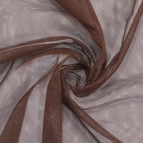 1.6M Tulle Marron Foncé Transparent Fin et Doux Tissu en Maille Filet au Mètre Voile Gaze Moustiquaire Respirante Polyester pour Couture Vêtements Robe Mariage Décoration Bricolage Artisanat (1/5)
