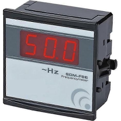 Fréquencemètre numérique SDM-F96, affichage en hertz, format compact et fin, panneau LED. (1/3)