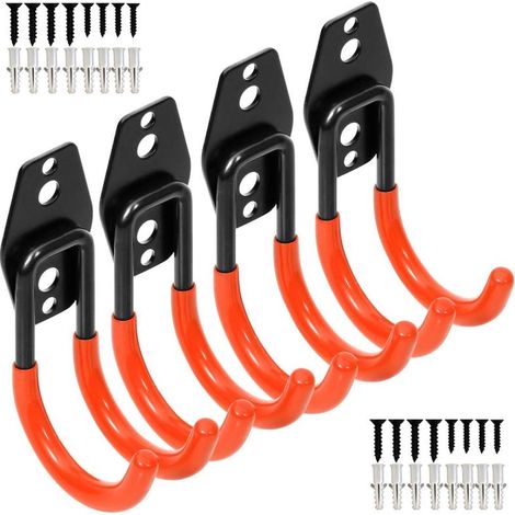 Irovami Crochets garage double – lot 4, orange, 29,5kg, outils/vélo (1/5)