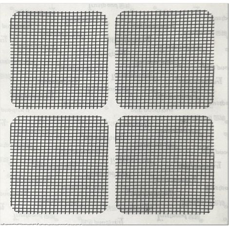 Parche de reparación, apto para mosquiteras y mallas de fibra de vidrio (negro, 10 cm x 10 cm, 20 unidades) (1/5)