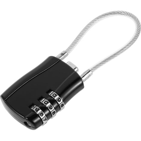 Cadenas À Combinaison - Câble En Acier 120 cm - Pour Casier Salle De Sport Résidence Étudiante Valise - 1 Pièce (1/4)