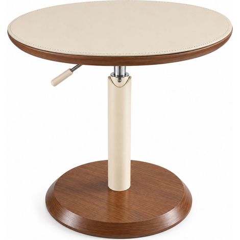 Höhenverstellbarer Beistelltisch K80 Ø50 cm Beige (1/5)