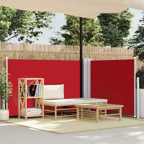 Auvent latéral rétractable Rouge 100 x 600 cm (1/5)