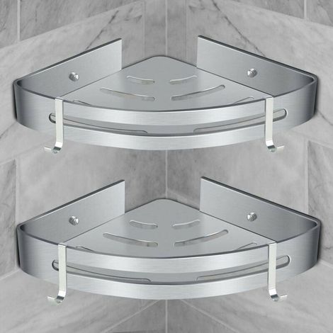 Green Mobility – Support de douche d'angle – Ensemble de 2 pièces – Fixation murale en aluminium (1/5)