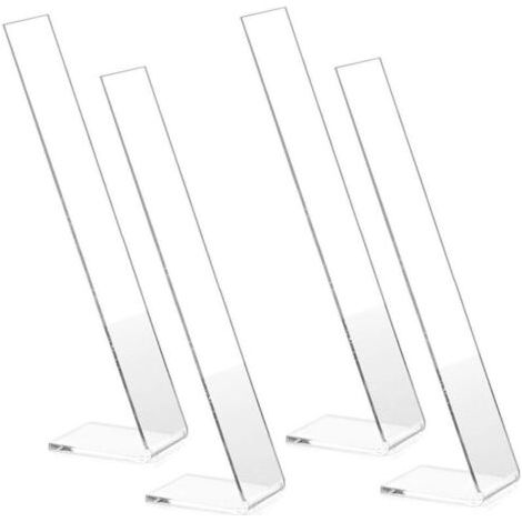 Soporte de plástico transparente para pinzas de pelo, organizador de pinzas de pelo en forma de L para accesorios de cabello, práctico soporte de almacenamiento para uso doméstico diario. (1/4)