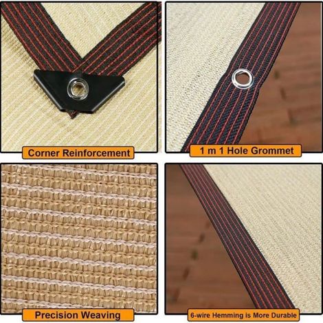 Rete ombreggiante resistente – 2 x 3 m – ombreggiatura 75% – resistente ai raggi UV – leggera (1/5)