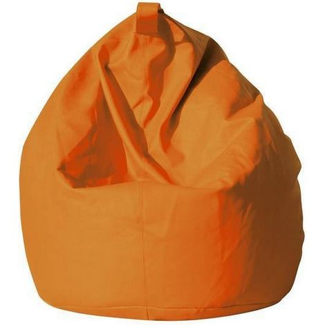 Dmora Pouf a sacco elegante, colore arancione, Misure 80 x 120 x 80 cm, con imballo rinforzato