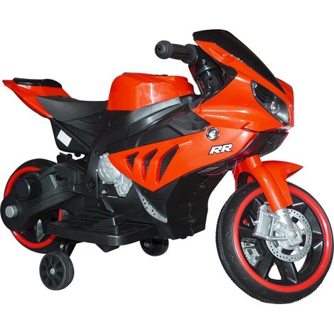 Moto électrique enfants ARROW 6V 4ah B39330 contrôle au pied lumières et sons  Couleur: Orange