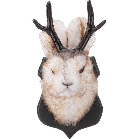 Décoration murale Jackalope, tête de cerf mignonne et élégante de style vintage, à accrocher au mur pour la maison (1/5)