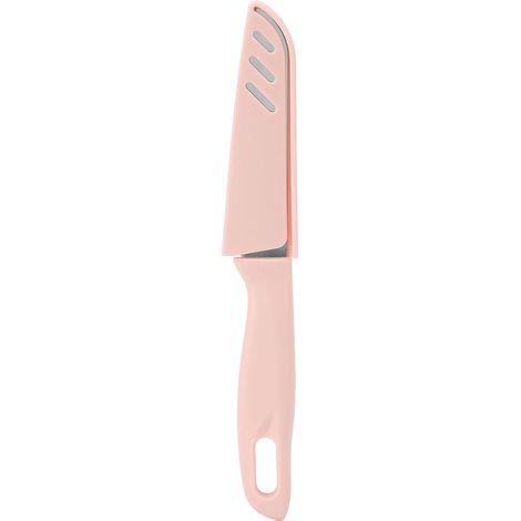 Couteau de cuisine portable en acier inoxydable, coupe-fruits et melons avec étui, pour usage domestique, rose (1/5)