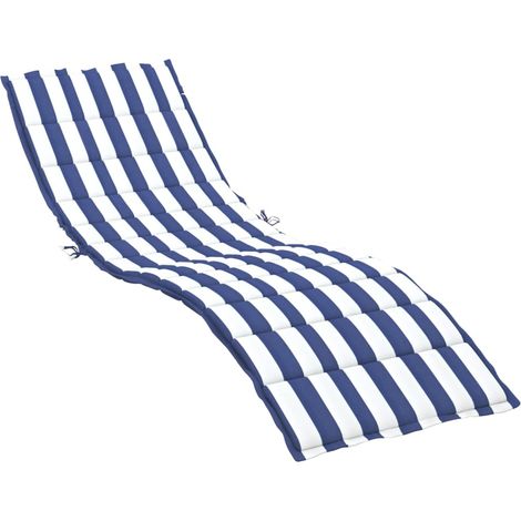 Cojín de tumbona tela Oxford a rayas azul y blanco vidaXL
