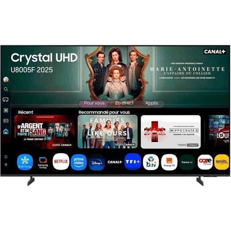 Samsung – TV LED 70" 4K UHD 3840x2160 – HDR – Smart TV avec Gaming Hub – 3 ports HDMI – WiFi intégré