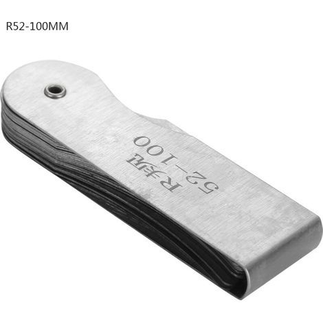 Stainless steel radius gauge, external measuring tool, concave and convex (R52-100 mm) (1/5)