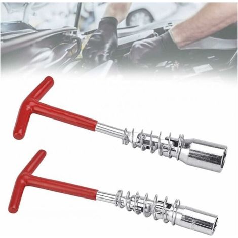 2 Pcs Spark Plug Wrench 16mm & 21mm Motorcycle Spark Plug Wrench Spark Plug Wrench Car Spark Plug Wrench Lawn Mower Spark Plug Remover Spark Plug Wrench Spark Plug Socket For Engine Spark Plug (1/5)