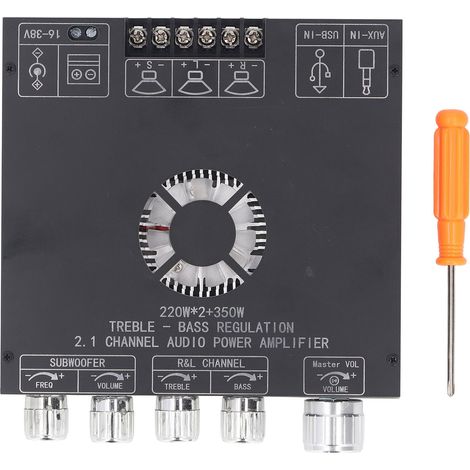Module amplificateur de puissance 2.1 canaux BT5.1 AUX U disque entrées de carte son USB carte TPA3255 DC16-38V (1/5)