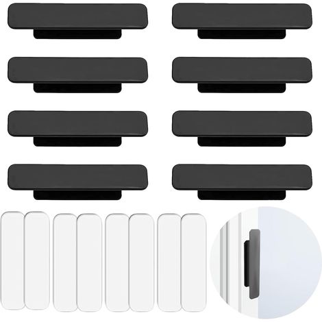 ZHIJIA PREMIUM Lot de 8 poignées adhésives multi-usages - Pour portes, fenêtres, tiroirs et réfrigérateurs (1/5)