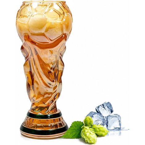 Verre à bière Coupe du Monde 500ml - Revêtement couleur - Idéal matchs et fêtes - Velunor (1/5)