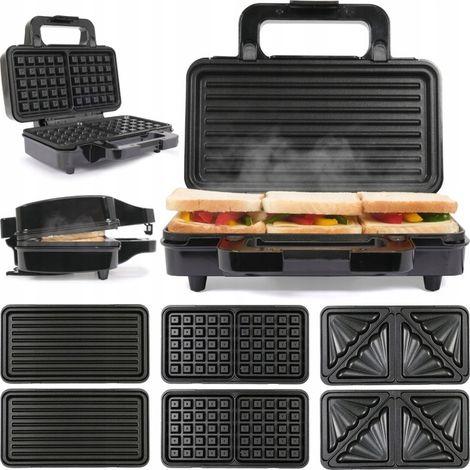 Lund Waffeleisen-Toaster, schwarz, 900 W