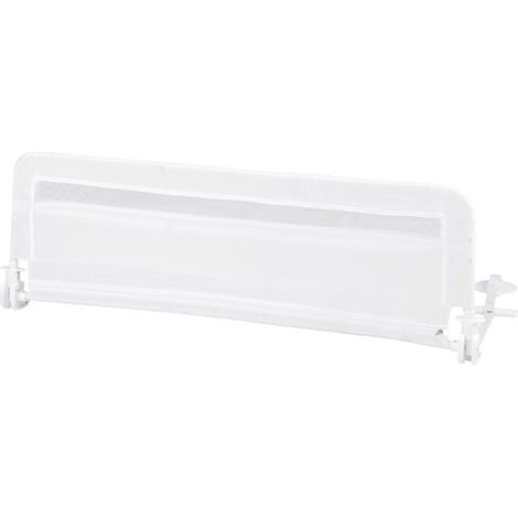 Barrière de Lit Enfants 120 x 42 cmavec Sangles Barrière de Sécurité Pliable avec Tissu en Maille Respisante Angle Réglable 0°à 180° Blanc (1/2)