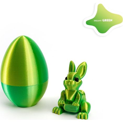 Ornement Œuf - Figurine Lapin - Décoration 3D Imprimée - Pour Événements de Pâques - Jouet Éducatif - Lot de 2 (1/2)