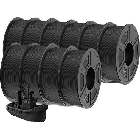 Filamento para impresión 3D, PLA Meta, alta fluidez, PLA mate 10BK (1/2)