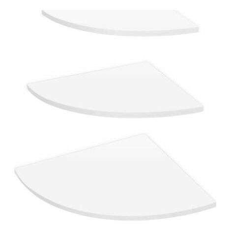 étagère murale d'angle Blanc étagère d'angle flottante à 3 niveaux étagère murale étagère murale étagère de rangement murale étagères Meubles de maison Décoration de bureau Poids de roulement 5