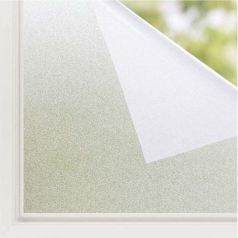 Film Fenetre Anti Regard Film Occultant Fenêtre Film Electrostatique Vitre Film pour Vitre Anti UV Film Opaque Mate pour Salle de Bain Chambre Cuisine 20x200 CM (1/5)