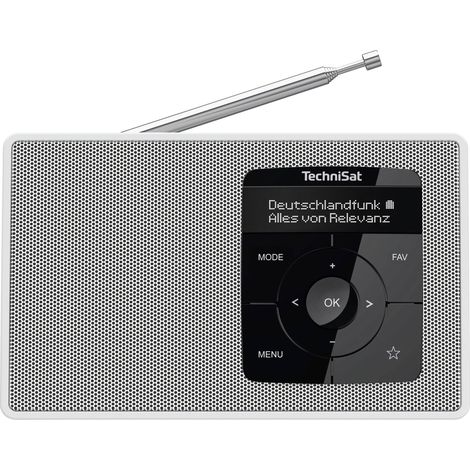 TechniSat DIGITRADIO 2 Radio de table DAB+, FM DAB+, FM, Bluetooth fonction réveil blanc (1/5)