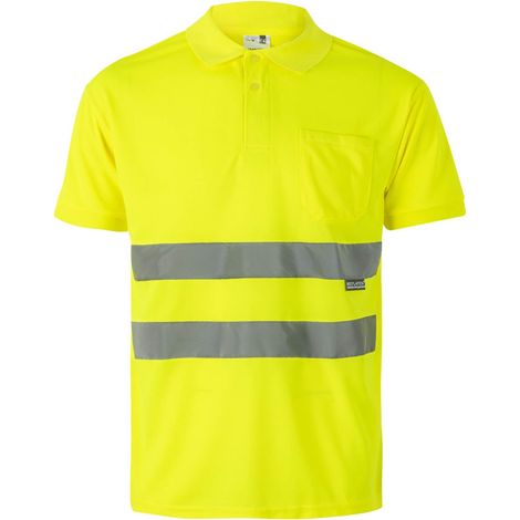 Polo Manga Corta Alta Visibilidad AMARILLO FLÚOR 3XL